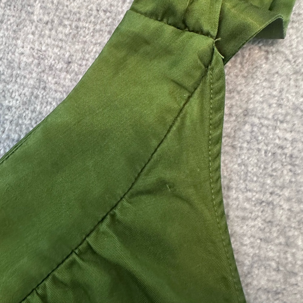 Free People Soa Tie One Shoulder Silky Maxi Dress Gown Emerald Green Size S - Picture 15 of 15